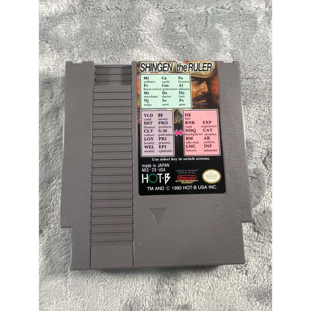 Shingen the Ruler Nintendo NES Video Game